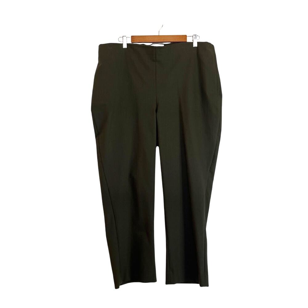 MM. LaFleur The Foster Pant Olive Green Side Zip Straight Leg Stretch Size 3X